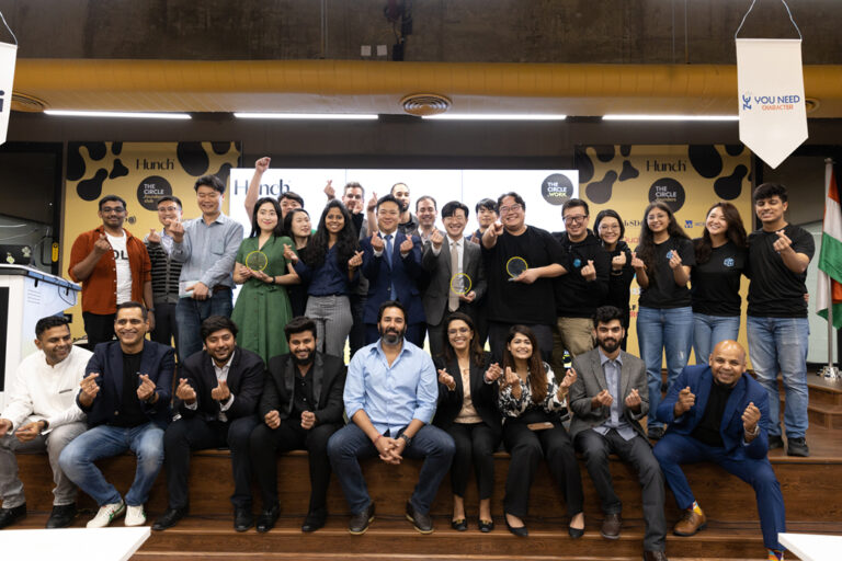 The Circle FC team on Demo Day with the Startups