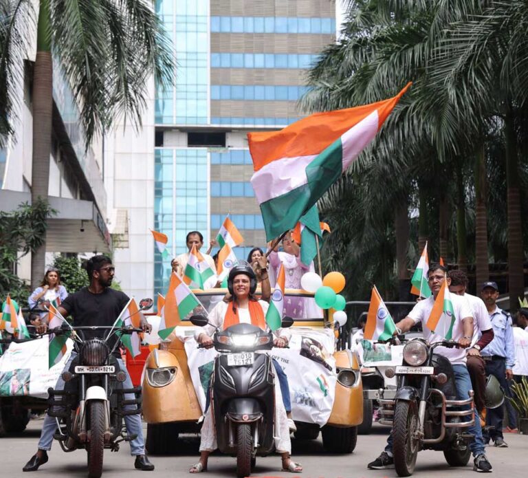 Nidarshana Gowani Organizes Bike Rally at Kamala Mills to Celebrate Indian Independence and Promote Women Empowerment